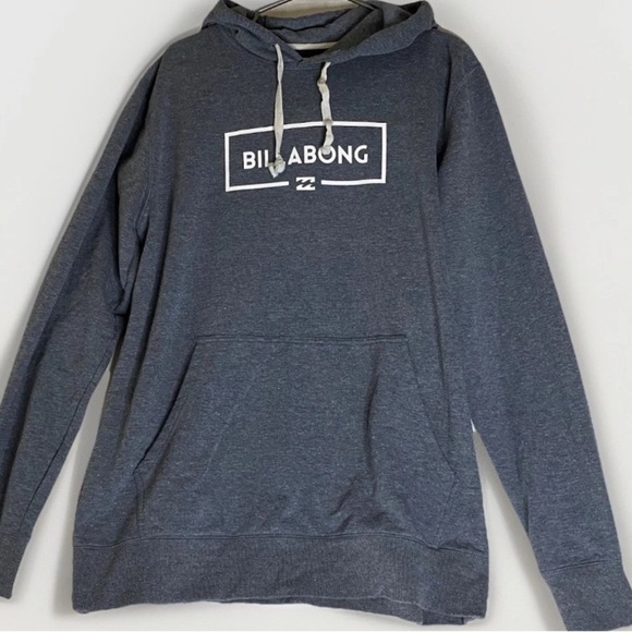 Billabong Hoodie XL Kagaroo Y2K Blue Surf Skate Grunge Vintage Drawstring Logo - Picture 1 of 6